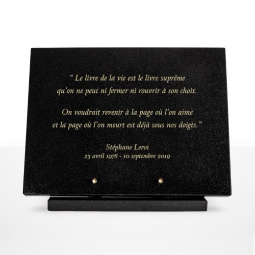 Plaque Funéraire 100 Personnalisée En Granit Ou Altuglas Funelior 