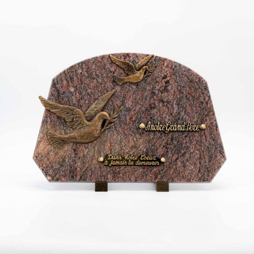 Plaque funéraire granit