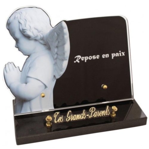 Plaque funéraire galbée