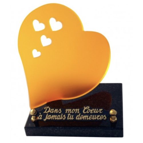 Plaque funéraire galbée
