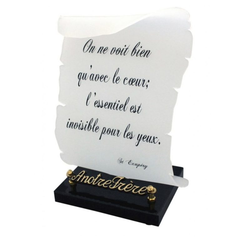 lettre pour plaque funeraire