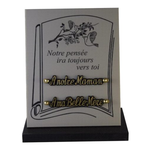 Plaque funéraire granit