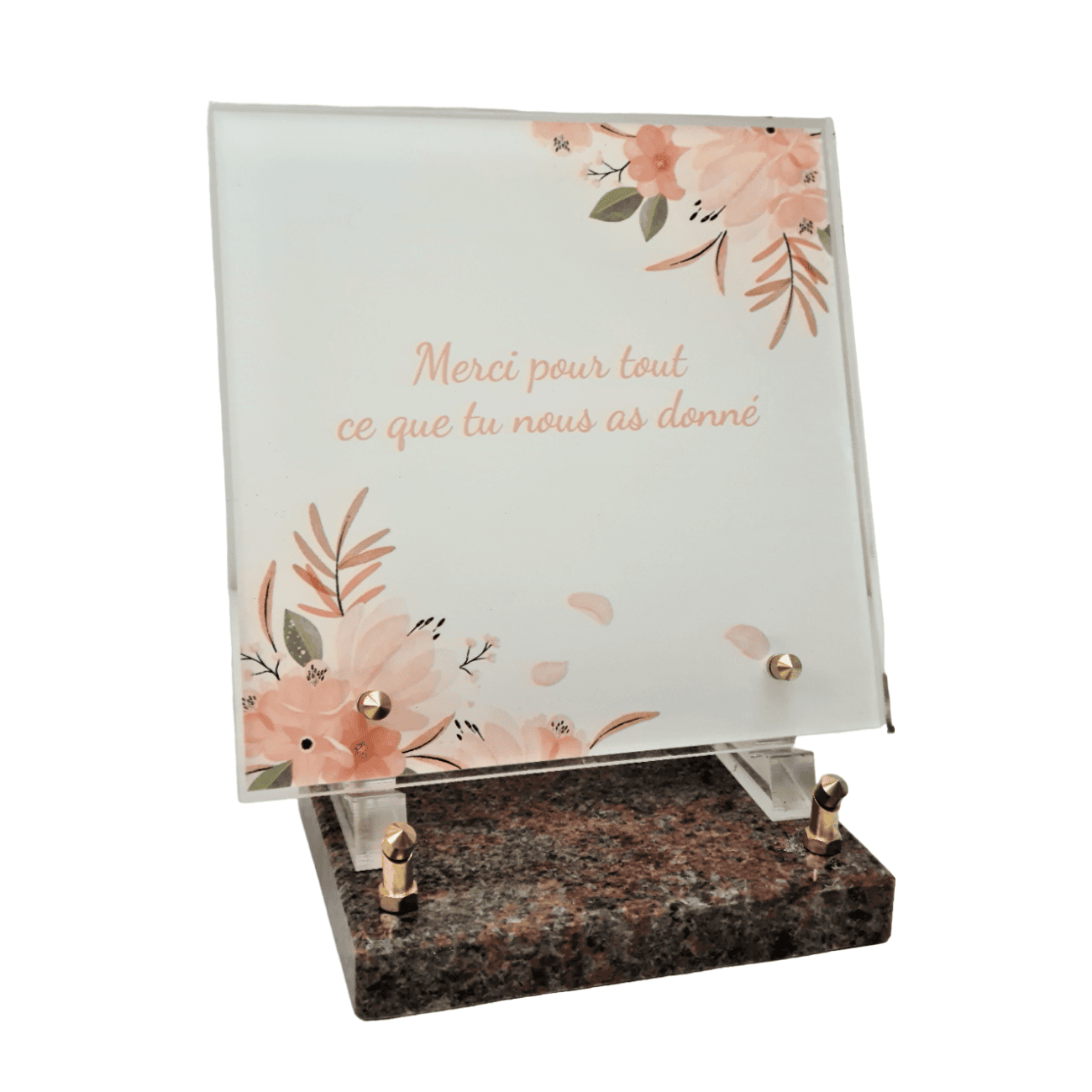 Plaque-funéraire-carrée-fleurs