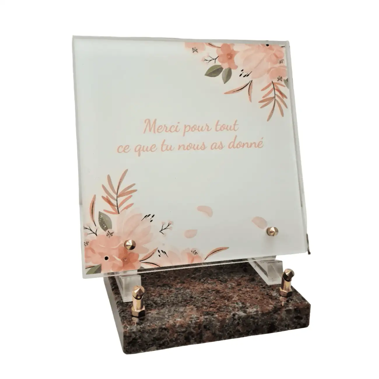 Plaque-funéraire-carrée-fleurs