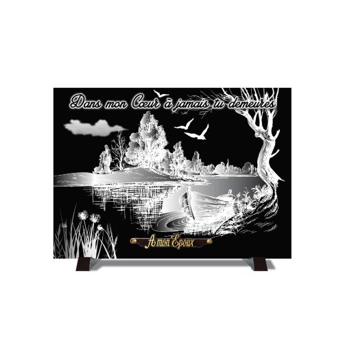 Plaque funéraire granit