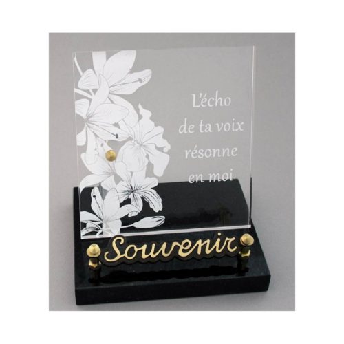 Plaque funéraire galbée