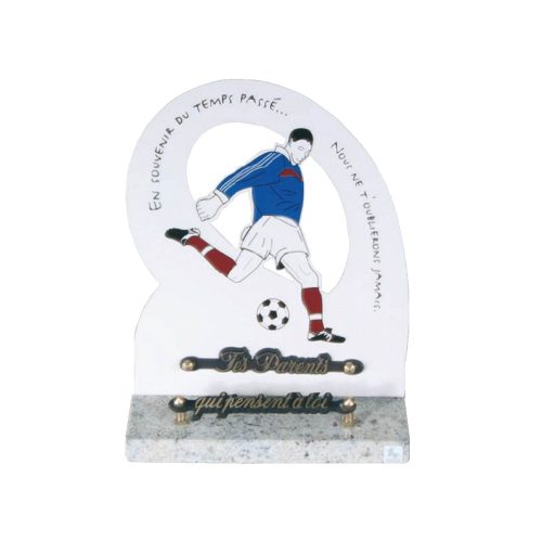 Plaque funéraire galbée