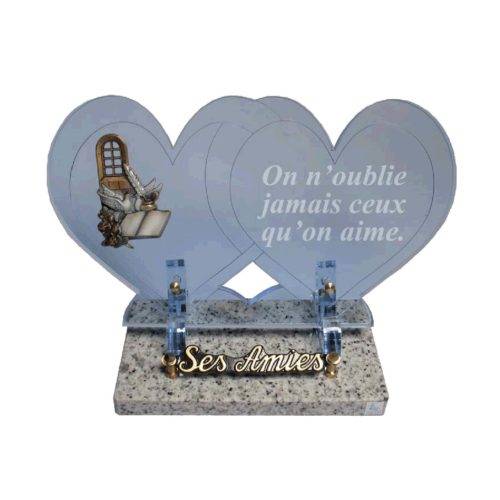 Plaque funéraire galbée