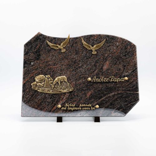 Plaque funéraire granit