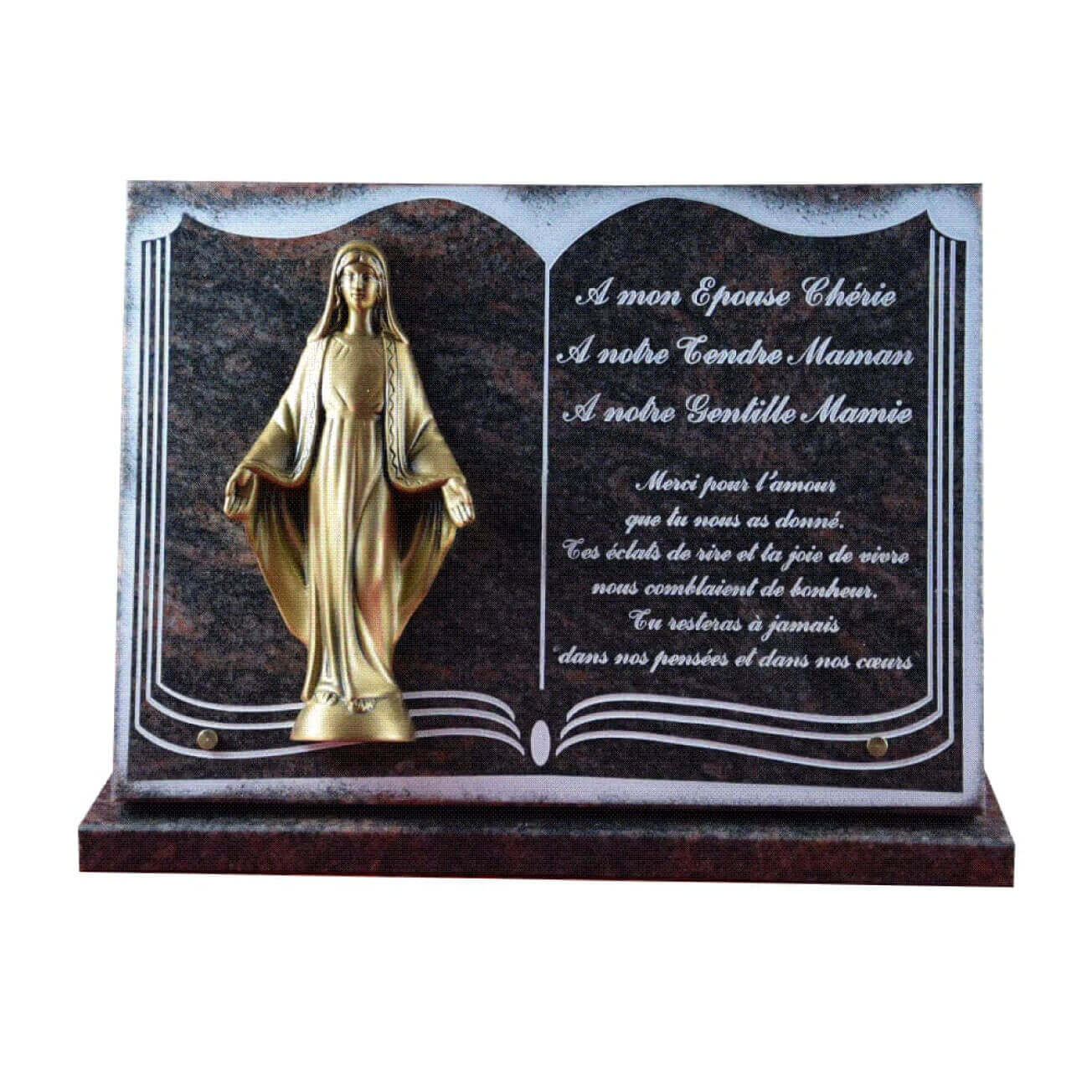 Plaque Funéraire Vierge Marie • Plaques Décès Vierge Marie