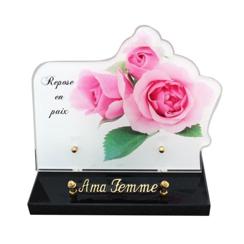 Plaque funéraire galbée