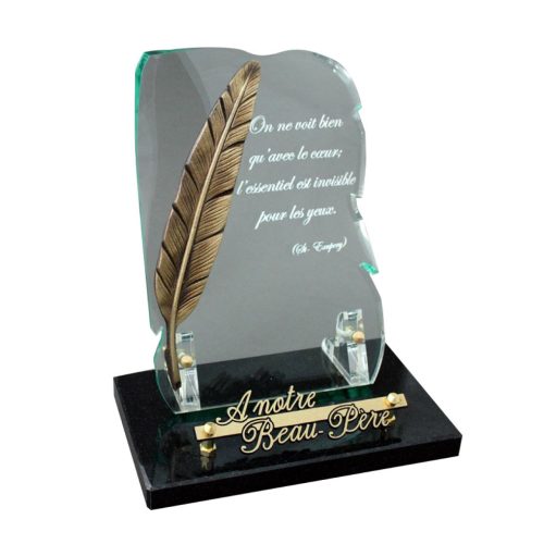 Plaque funéraire galbée