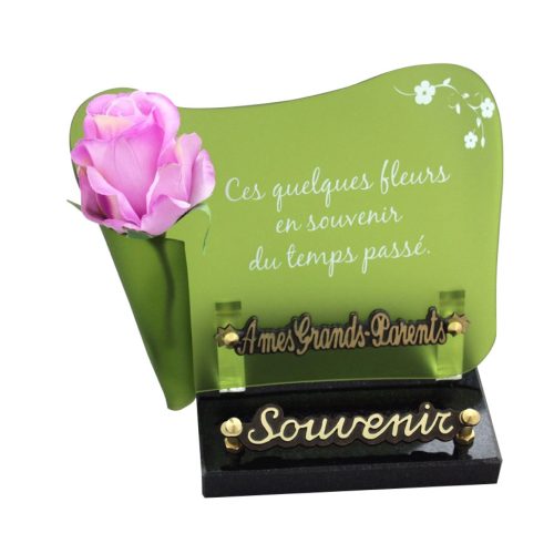 Plaque funéraire galbée