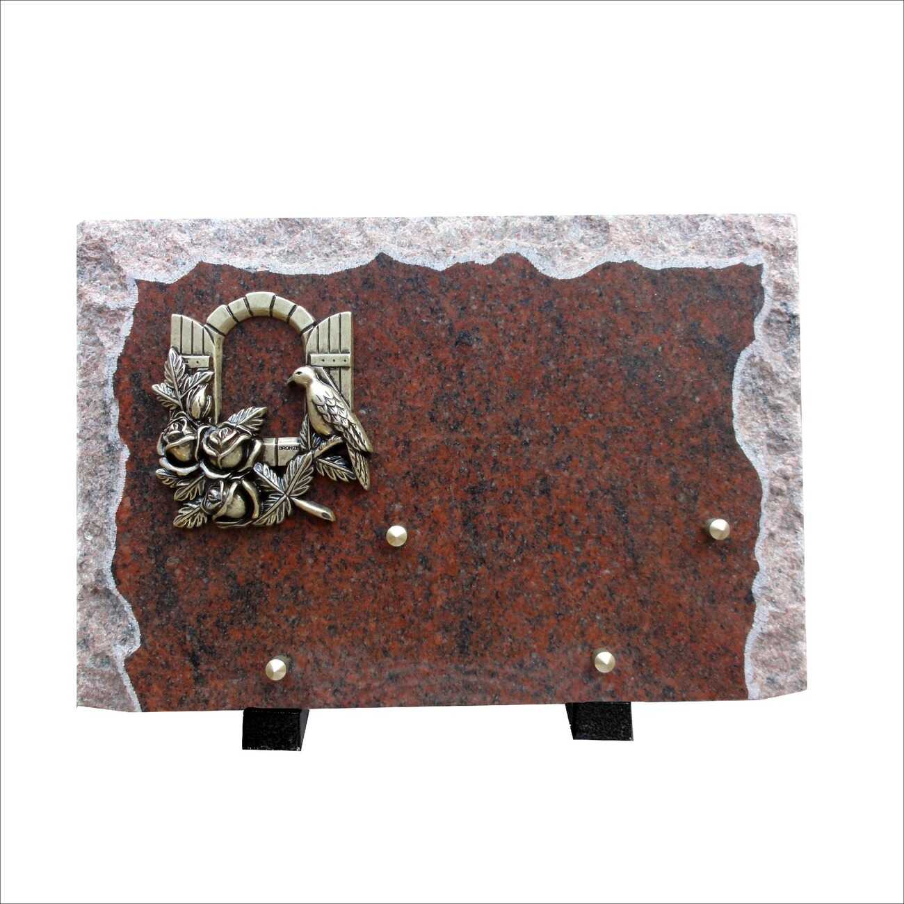 plaque funéraire personnalisée granit, message pierre tombale, plaque funeraire sur mesure