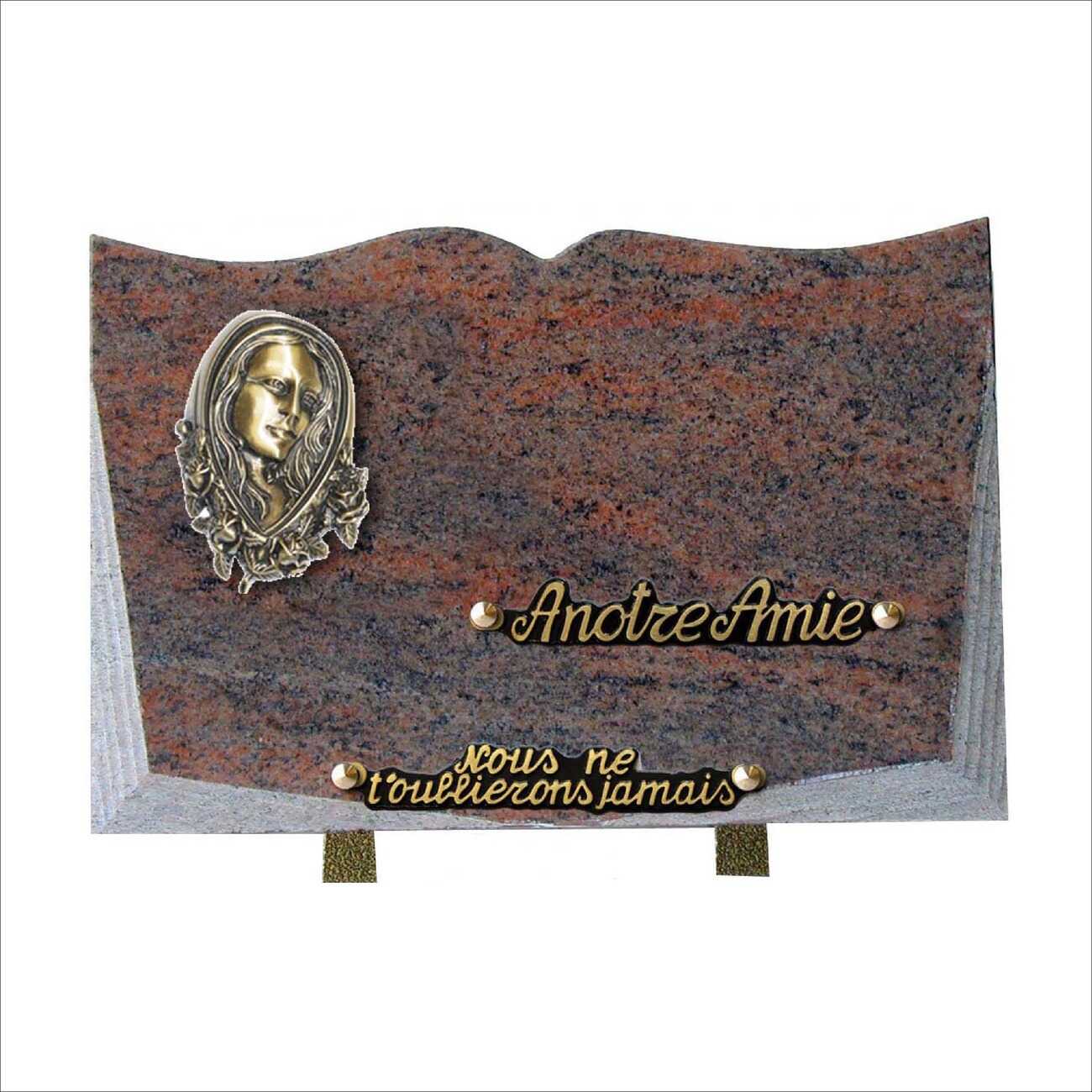 interflora plaque funéraire, pompe funebre plaque, plaque en granit pour cimetière