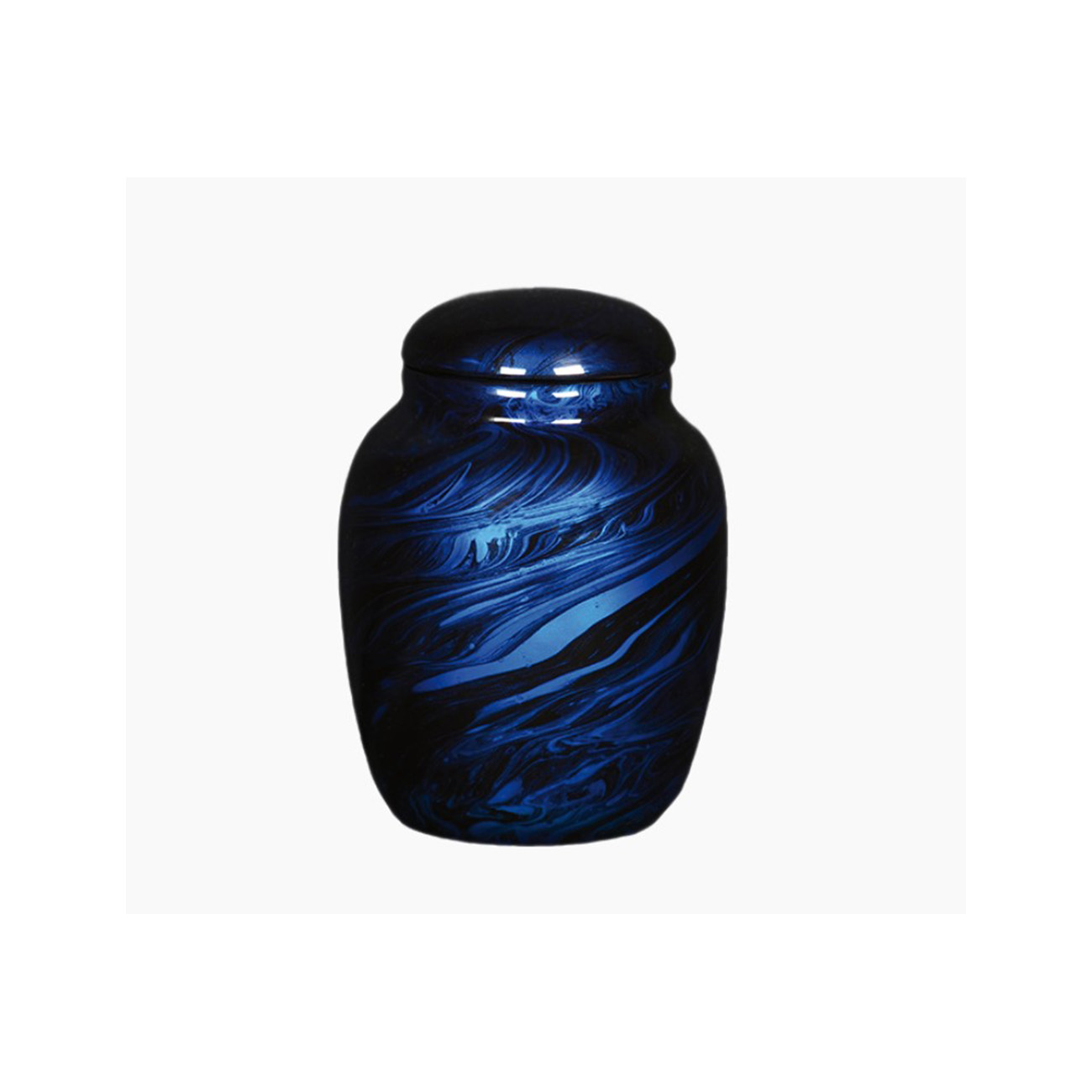 eclat urne funéraire bleu