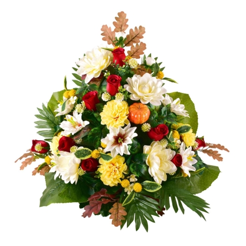 Jardinière de fleurs artificielles cimetière