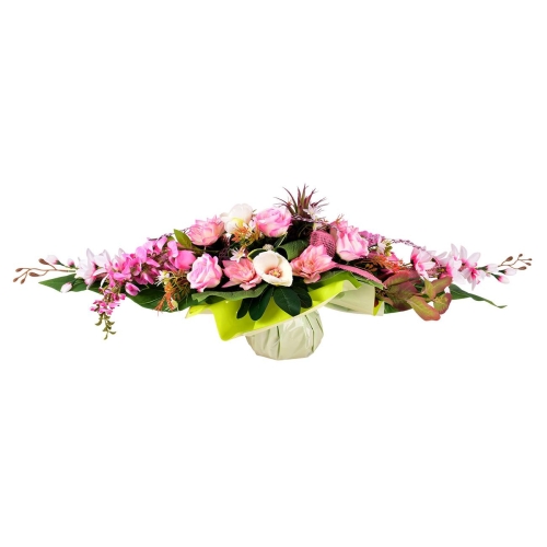 Jardinière de fleurs artificielles cimetière