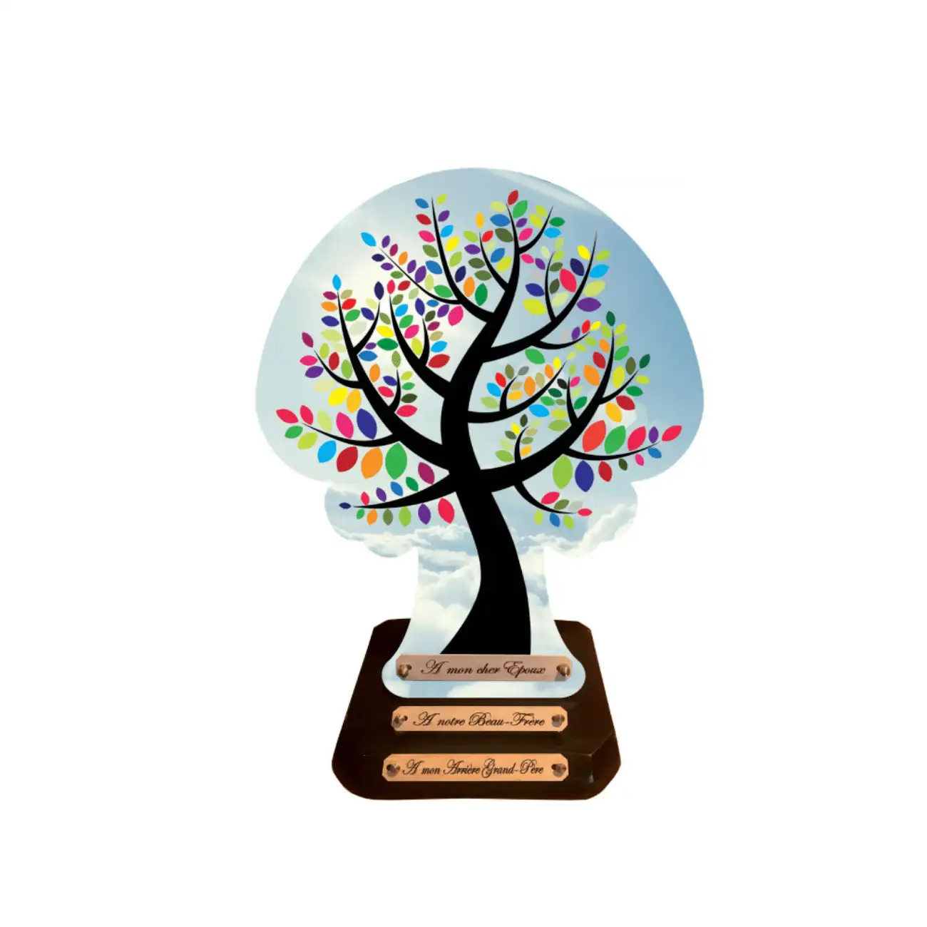 Plaque funéraire arbre de vie personnalisable (2)