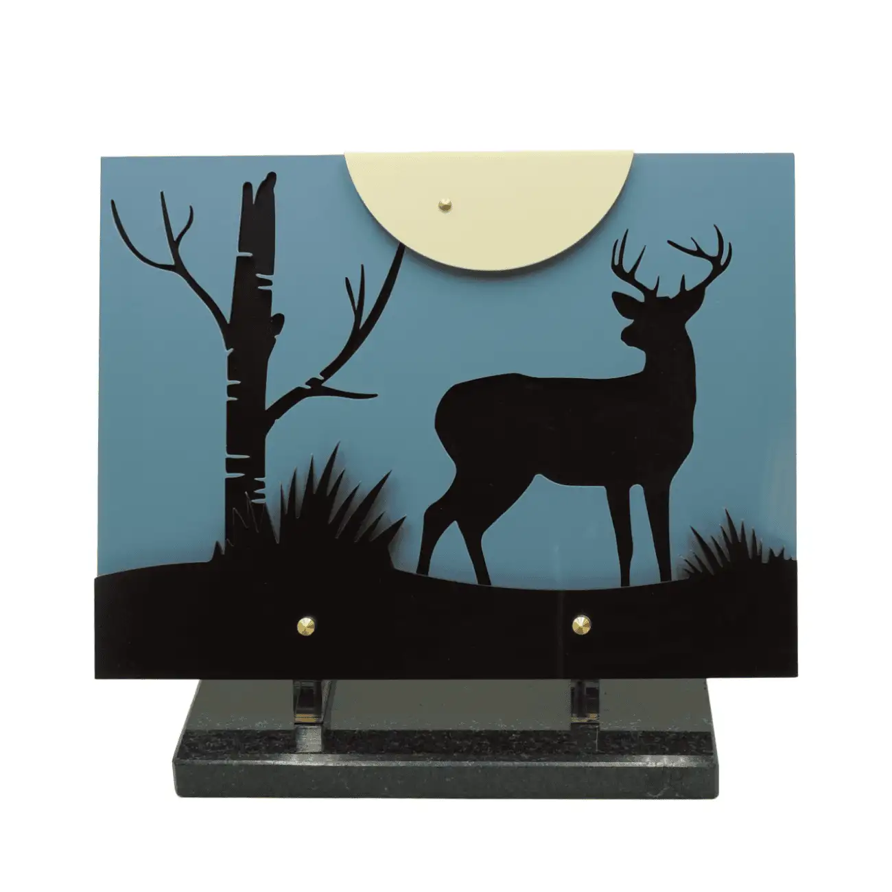 Plaque-funéraire-cerf-forêt