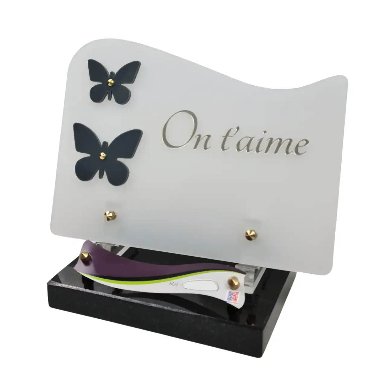 Plaque-funéraire-papillons-phrases-d'amour