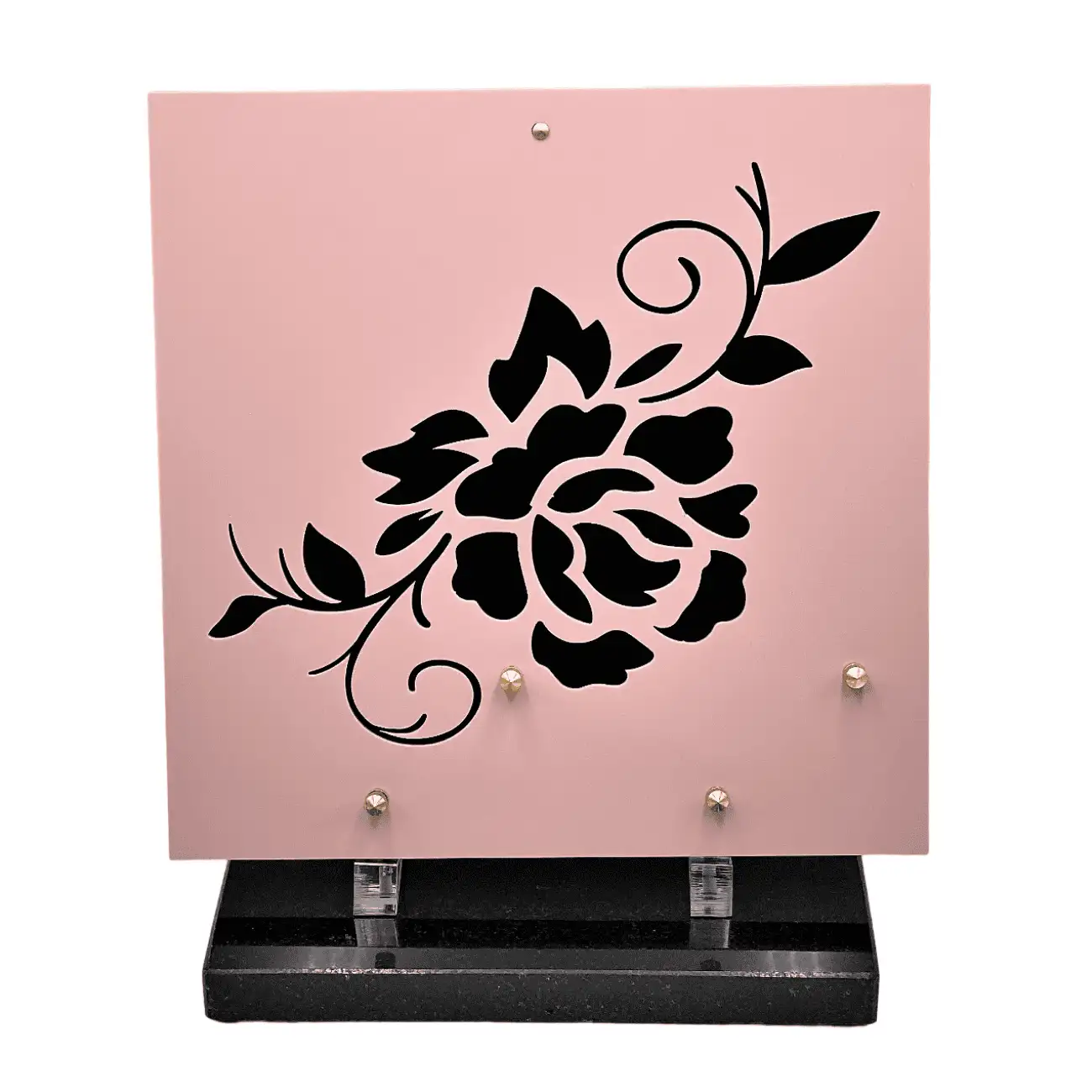 Plaque-funéraire-rose-rose